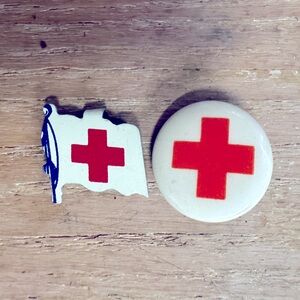 Vintage Red Cross Pins